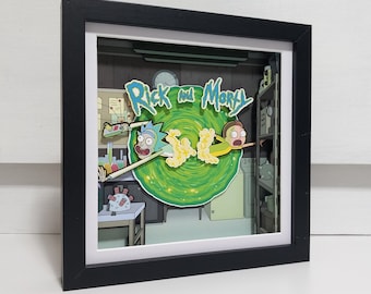 Rick and Morty Shadow Box Art