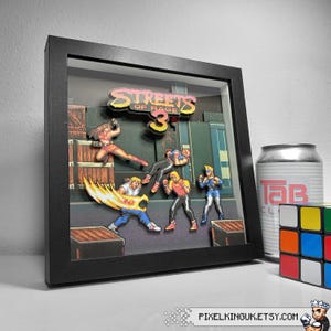 Streets of Rage 3 Pixel Art Shadow Box - 3D - Framed