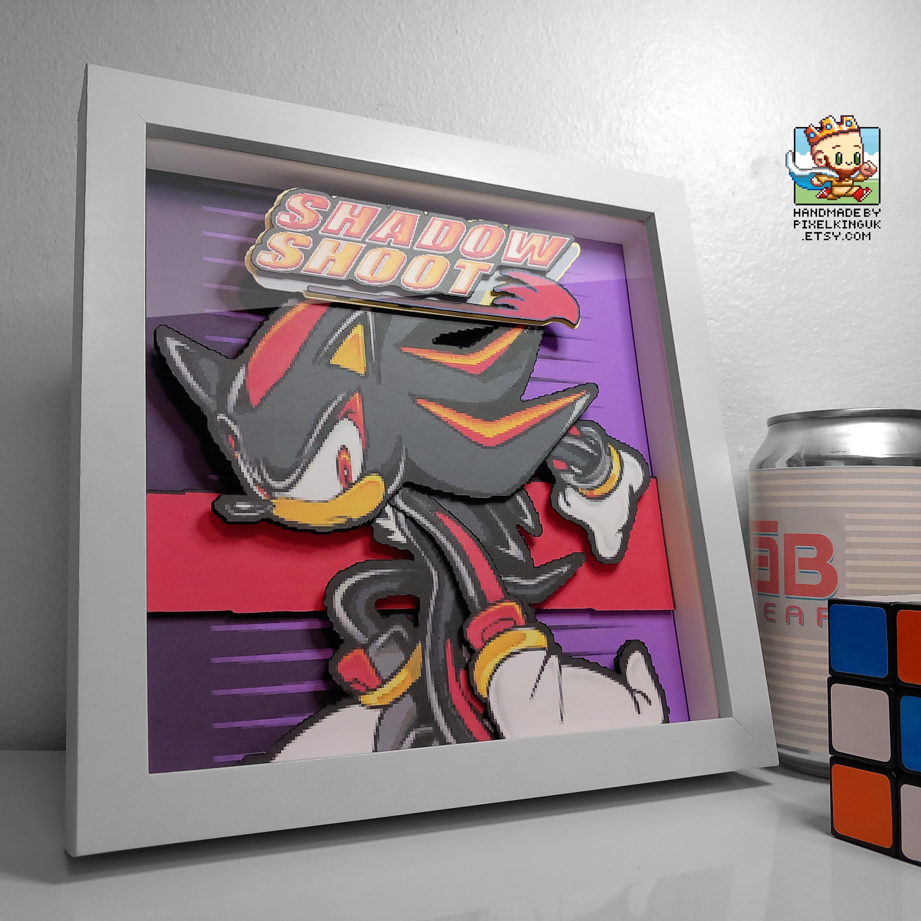 Shadow Shoot Pixel Art Shadow Box - Handmade - 3D Layered - Framed ...
