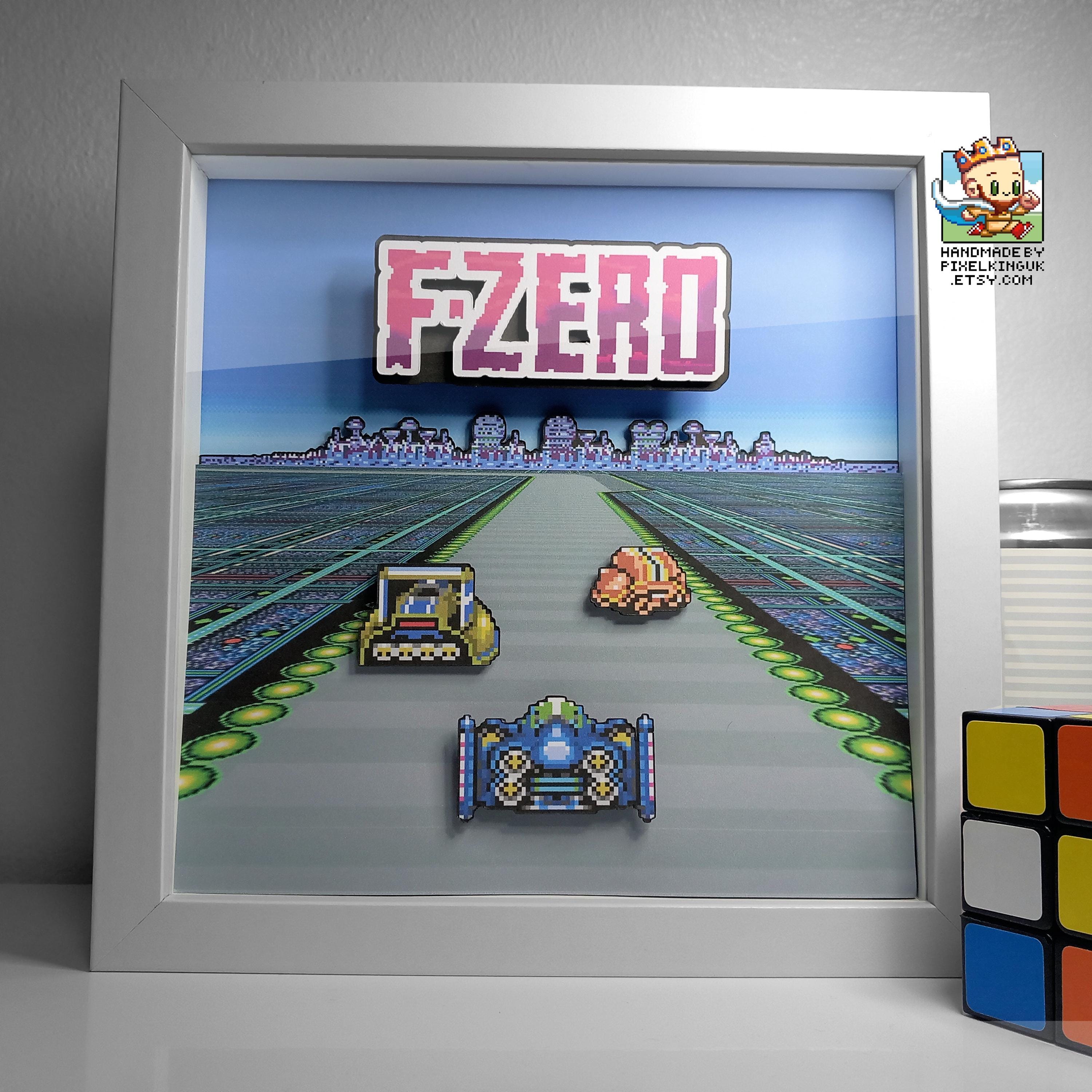 F-zero Pixel Art Shadow Box - Handmade - 3D Layered - Framed - Etsy UK