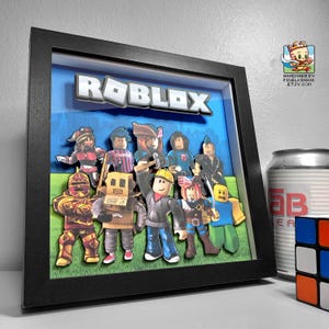 Roblox Shadow Box - Handmade - 3D Layered - Framed