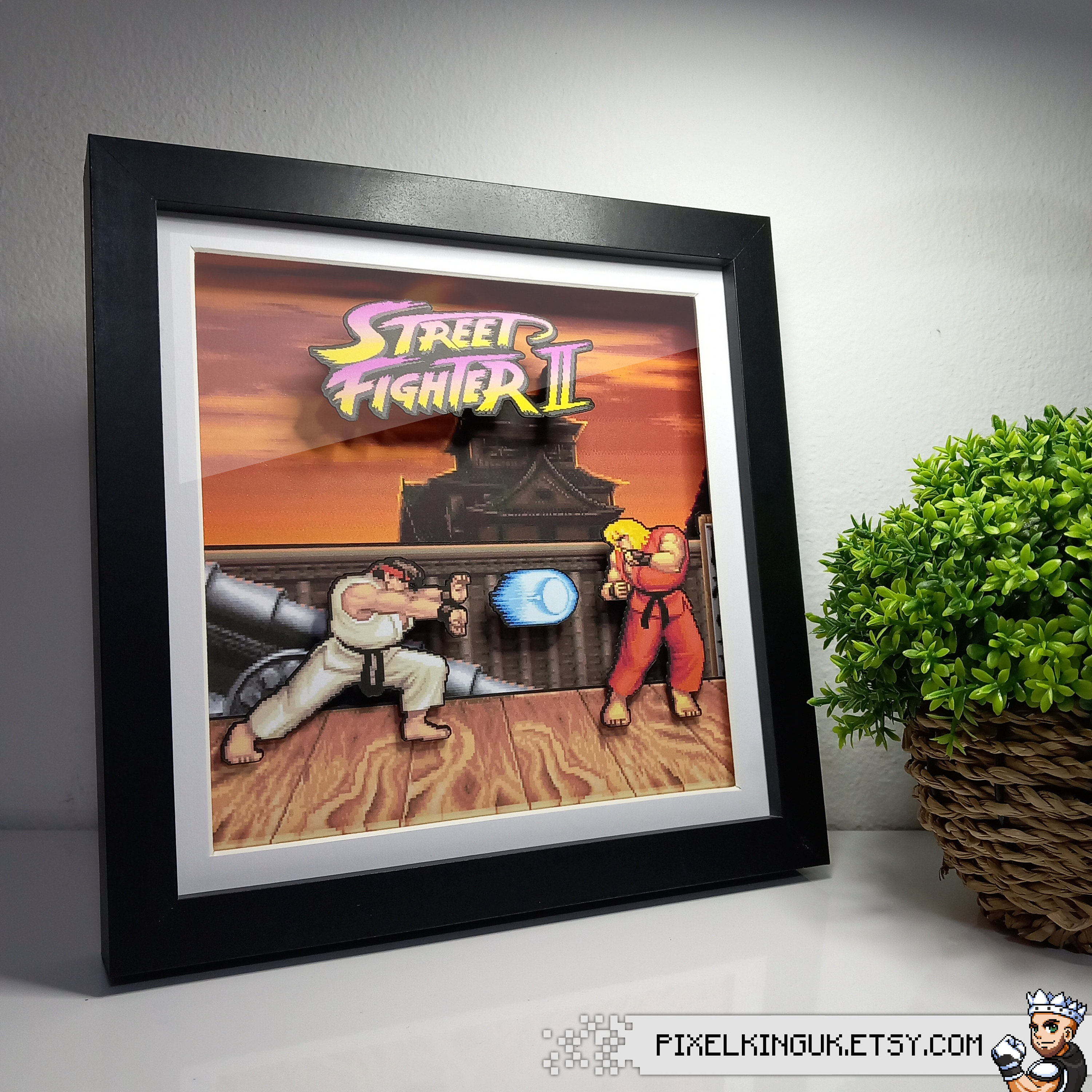 Super Street Fighter 2 ryu Victory Pose 3D Shadow Box for 