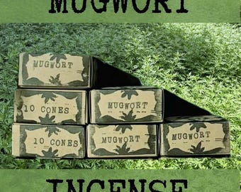 Mugwort Incense Cones | Hand Rolled Natural Incense | Wild Harvested | 10 Cones | Dream Herb | Ritual Incense