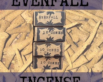 Juniper Rosemary Mugwort | Evenfall Incense Cones | Hand Rolled Natural Incense | 10 Cones | Bug Repelling Herbs