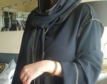 Abaya ramadan en crépe, robe pour Elid,abaya Dubai, tenue pour ramdan et Elid