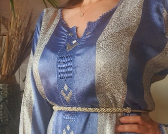 Kaftan jawhara hecho a mano con randa/caftan para Ramadán/atuendo para E'lid/vestido tradicional/vestido tradicional