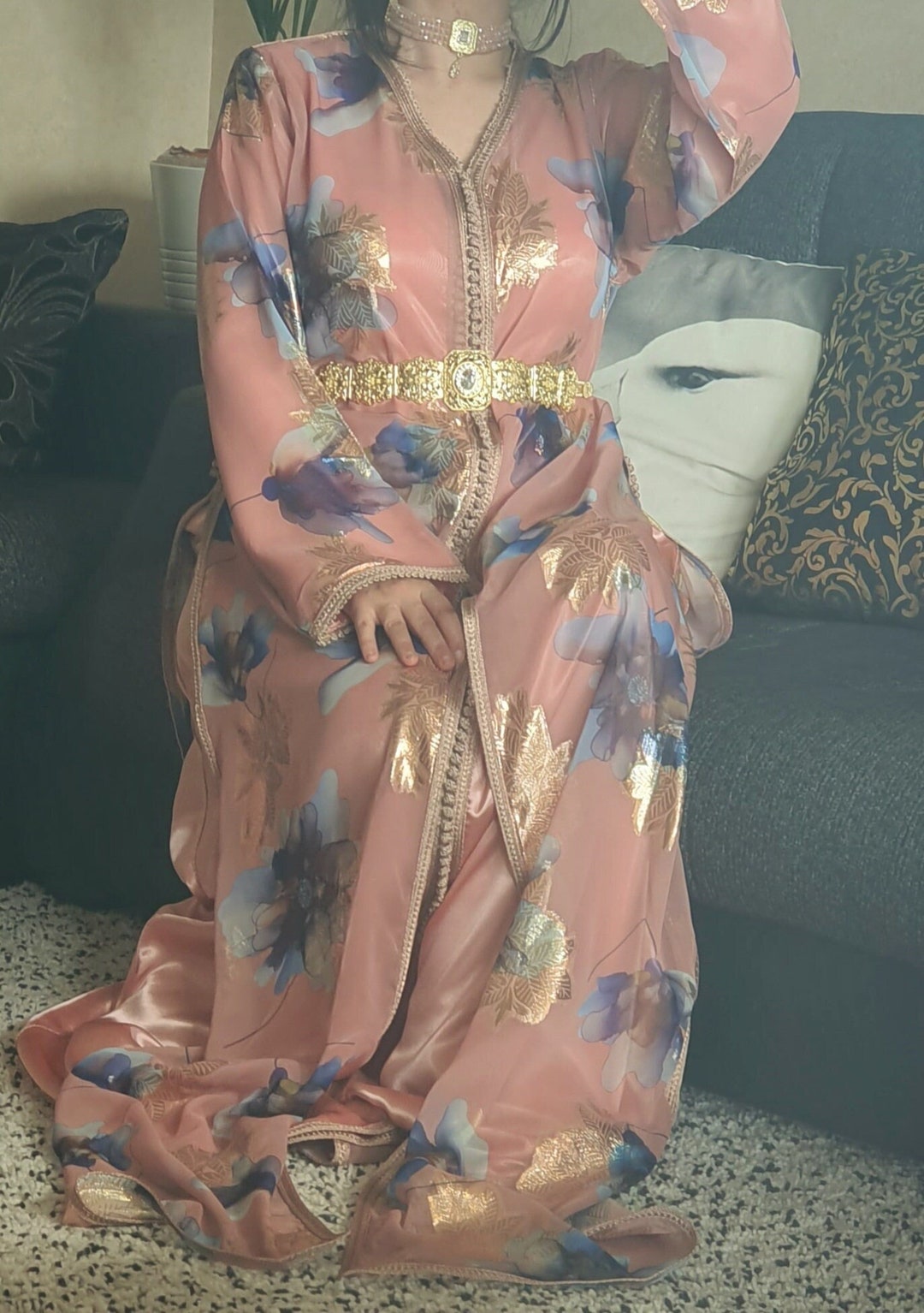 Moroccan Takchita Takchita Tlija Two piece Kaftan Traditional Tekshita Size M L Etsy Sweden