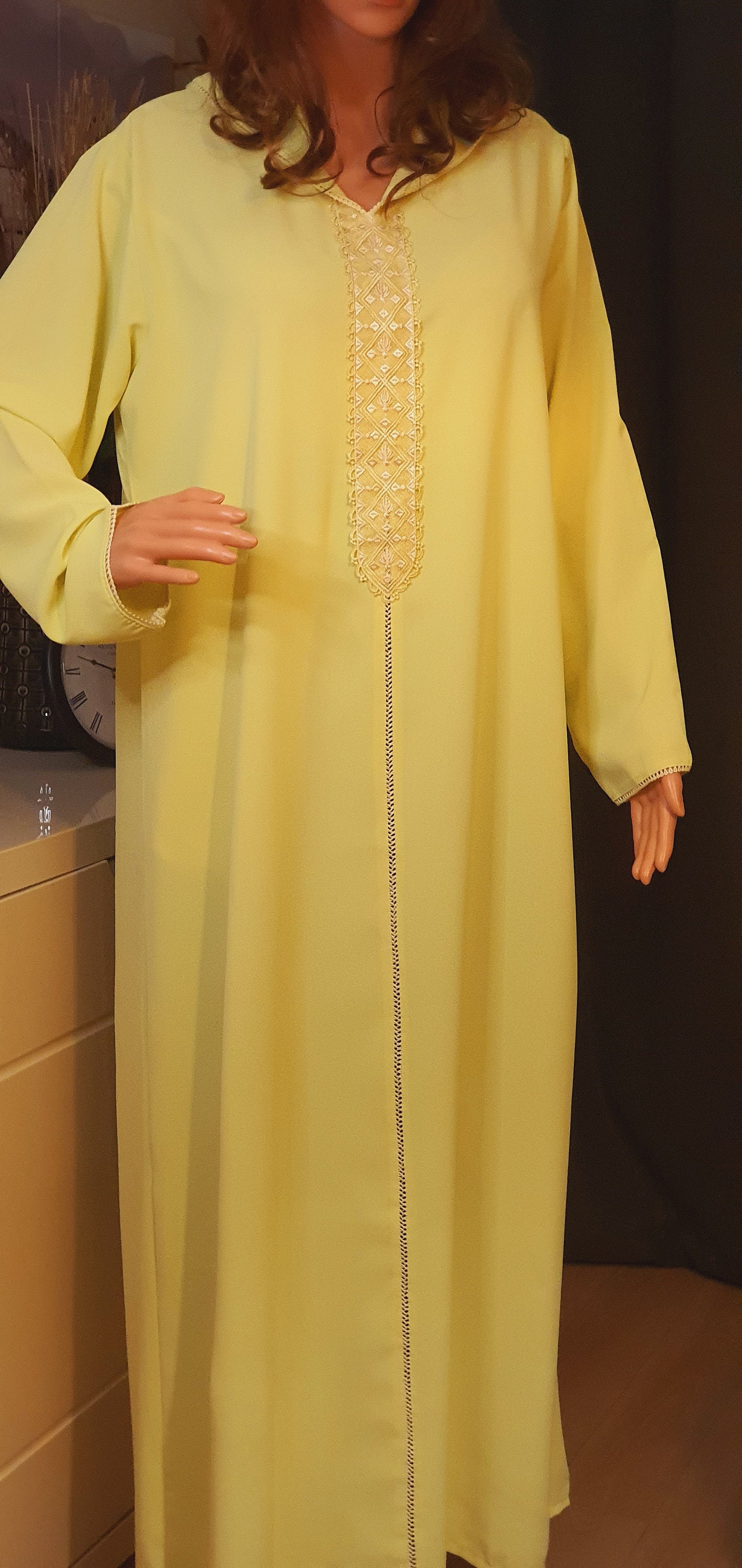 Djellaba jaune 2019 new arrivals
