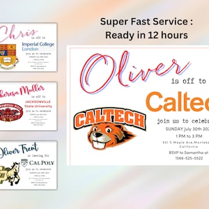 College Going Away Digital Party Invitation, Custom Printable College Farewell Invite,Custom Signing Ceremony,Moving Dorm Party Invitation