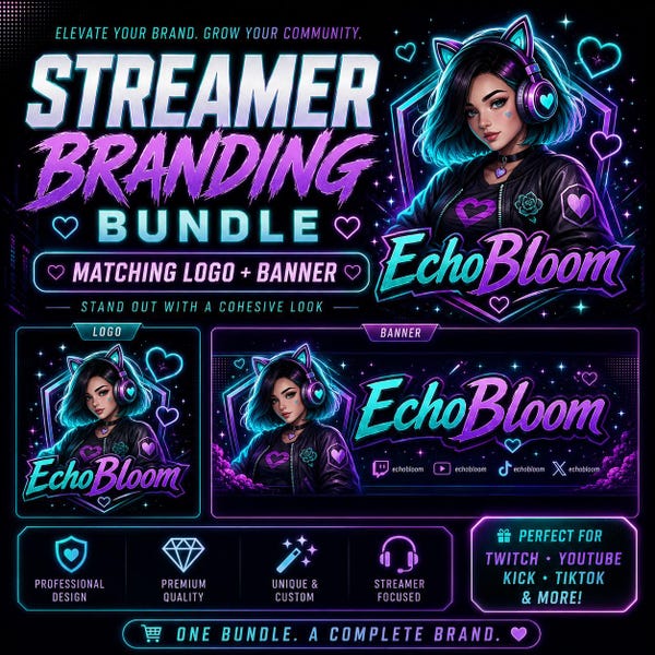 Custom Mascot Logo Design Bundle: Cartoon Avatar for Twitch, YouTube, Esports Custom Gaming Logo | Esports, Twitch & YouTube Logo and Banner