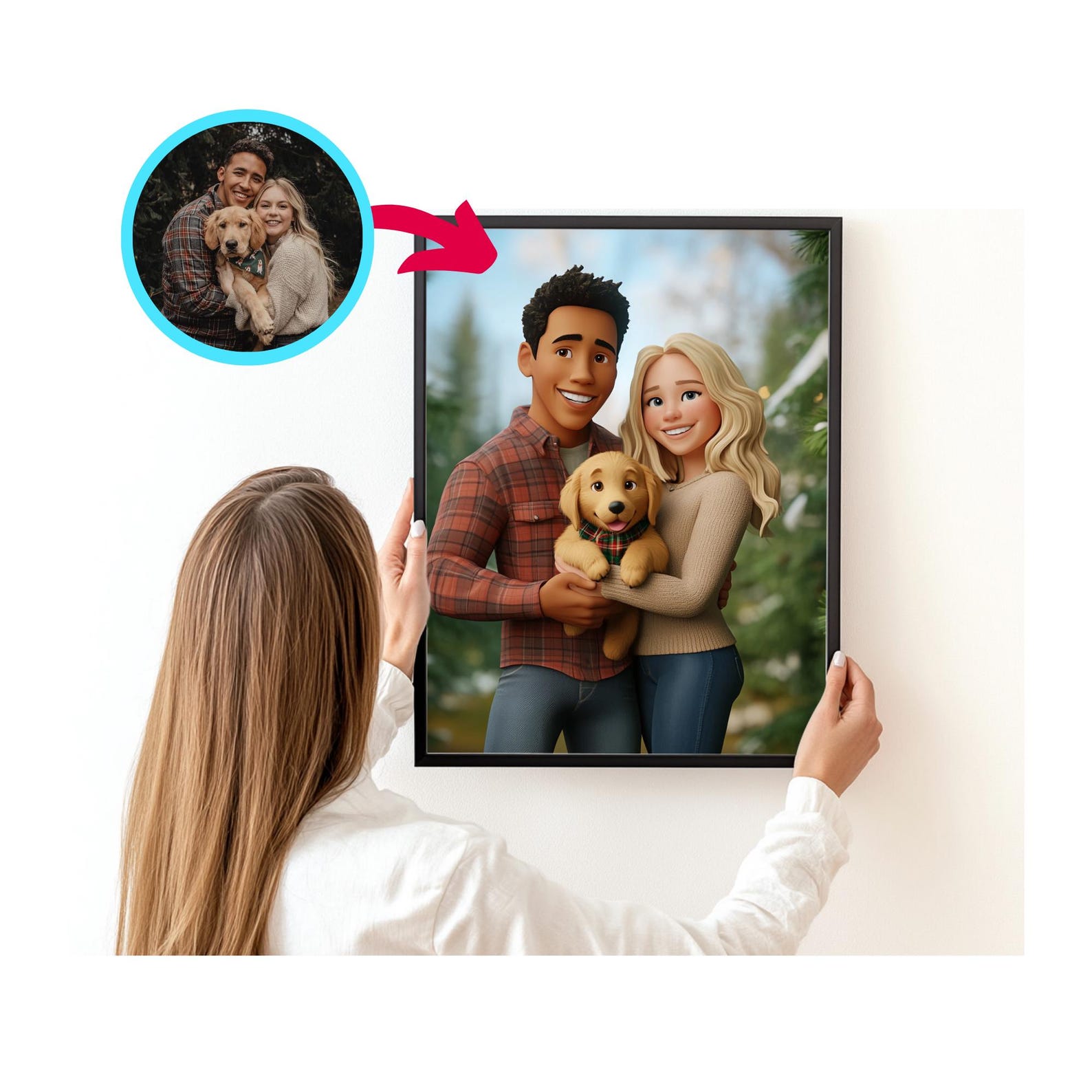 Custom Pixar Style Cartoon Portrait From Photo (digital Download) - Etsy
