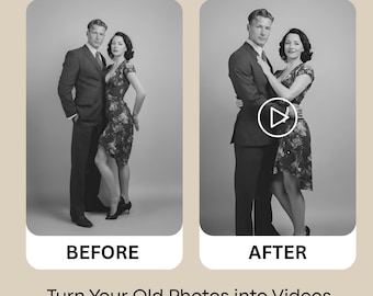 Transforme suas fotos antigas em vídeos animados: serviço para guardar como lembrança de família (download digital)
