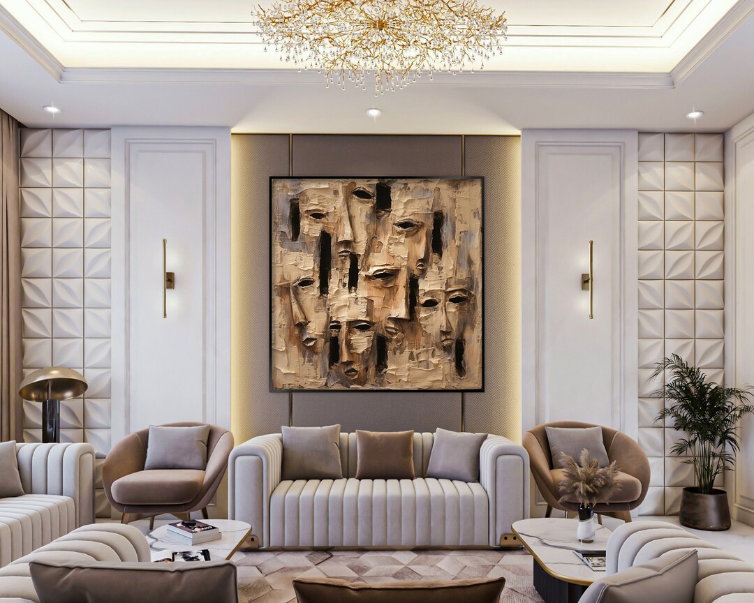 100 Handmade Human Masks Oil Painting Abstract Face Oil Etsy