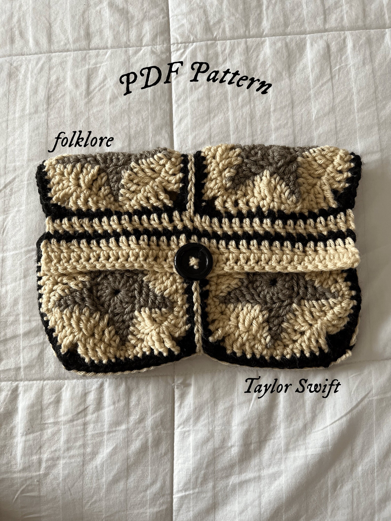 Folklore Book Cover Crochet Pattern PDF Etsy