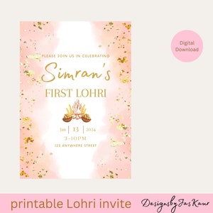 Lohri Invitation Digital Download | Lohri Celebration | Lohri Invite | Lohri | Lohri Box