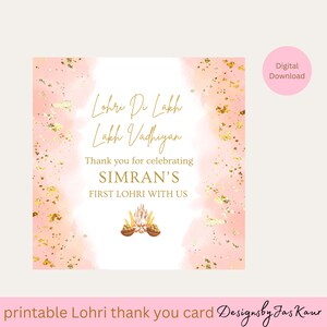 Lohri Thank you card