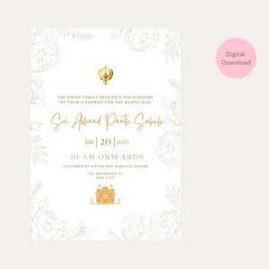 Personalized Akhand Paath Invite | Paath Invite