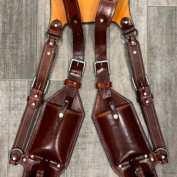 Leather Radio Harness Etsy Finland