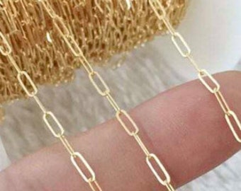 14k Gold Filled Paperclip Chain