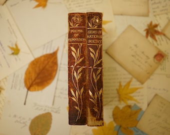 Vintage Books, Gems of National Poetry compiled and edited by Mrs Valentine, Poems of Tennyson Oxford Edition 1913, Soft Cover.