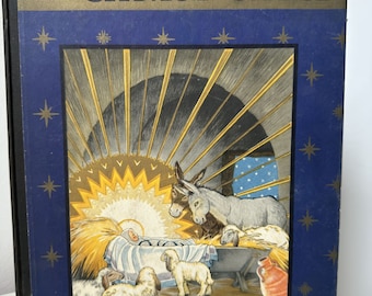 Libro per bambini vintage, Cristo Bambino, edizione 1931, copertina rigida