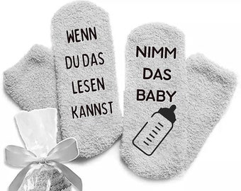 If you can read this take the baby socks gift funny funny funny gifts for women & men funny happy cuddly socks