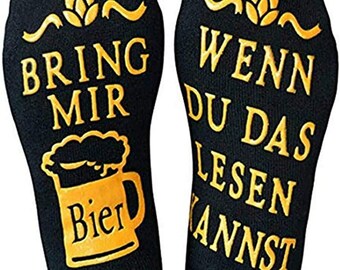 If you can read this bring me Beer Socks Gift Funny Funny Gifts for Women & Men Funny Beer Gift