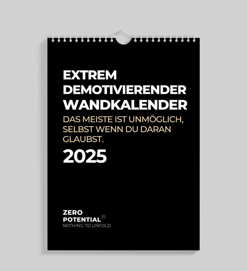 SKYDUE Demotivierender Tischkalender 2026 - 53 Unmotivierende Sprüche Im A5 Format