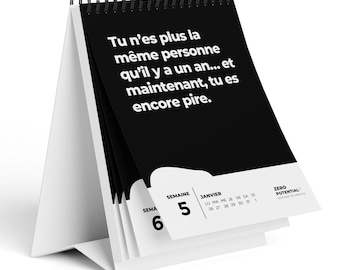 Calendrier de bureau démotivant 2026 – 52 semaines de phrases drôles et démotivantes – cadeau amusant pour les collègues au bureau