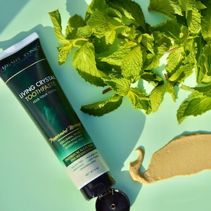 Living Crystal Toothpaste | Organic Ingredients | Theobromine | Hydroxyapatite | Colloidal Silver | Sensitive Teeth | Enamel Support
