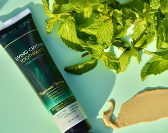 Living Crystal Toothpaste | Organic Ingredients | Theobromine | Hydroxyapatite | Colloidal Silver | Sensitive Teeth | Enamel Support