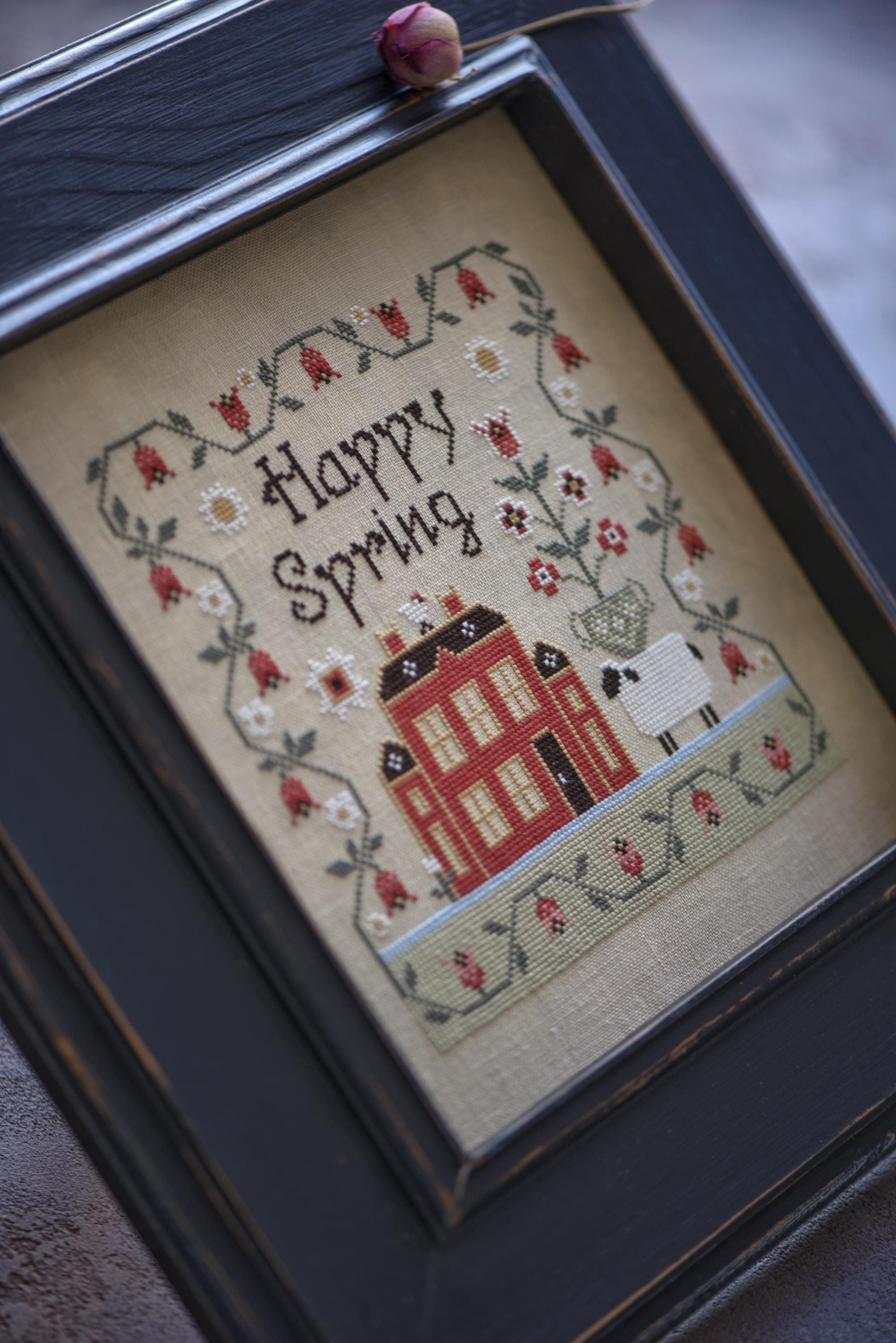 Happy Spring Sampler: Counted Primitive Cross Stitch Pattern PDF by ...