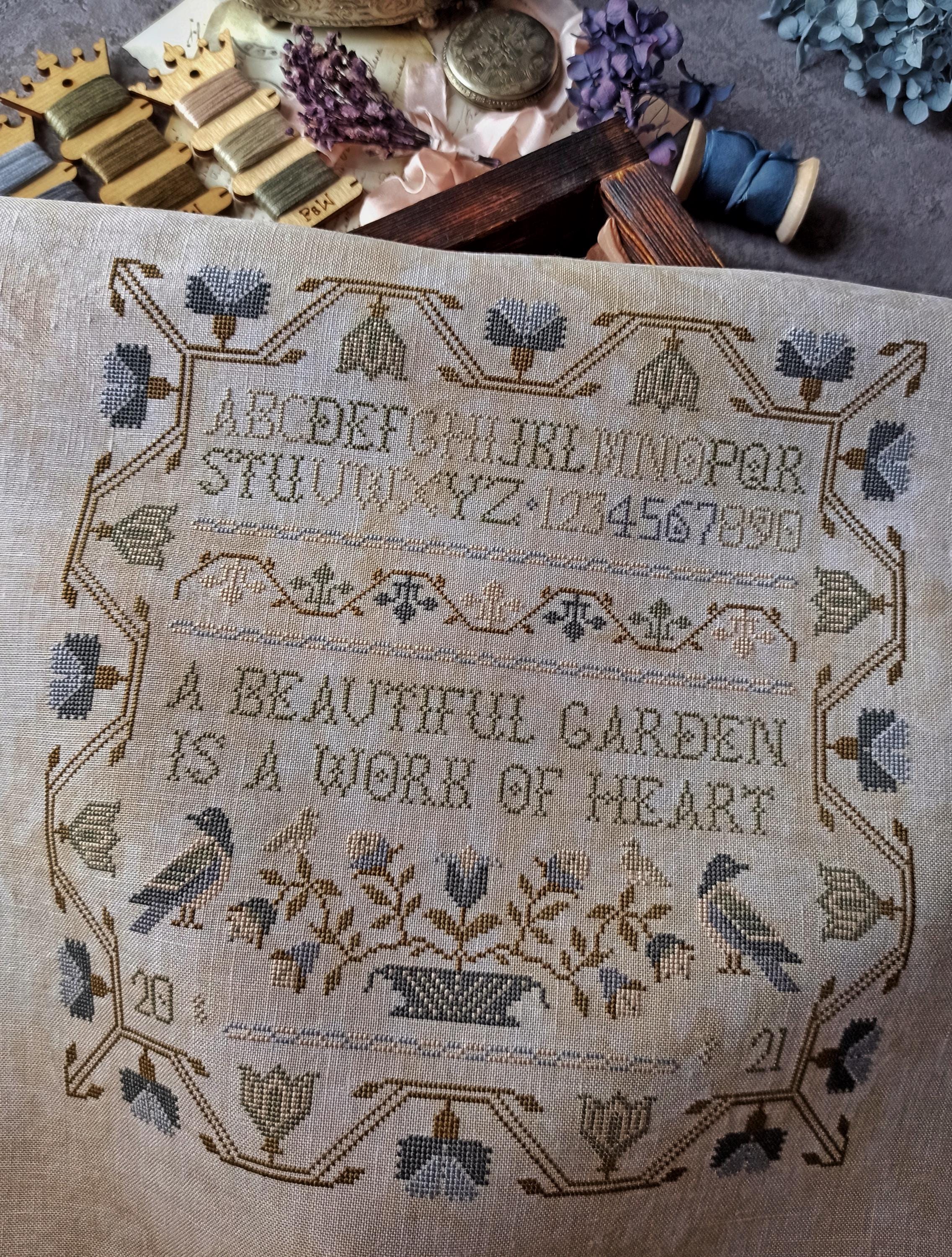 Antique Sampler Kit Stamped - Etsy