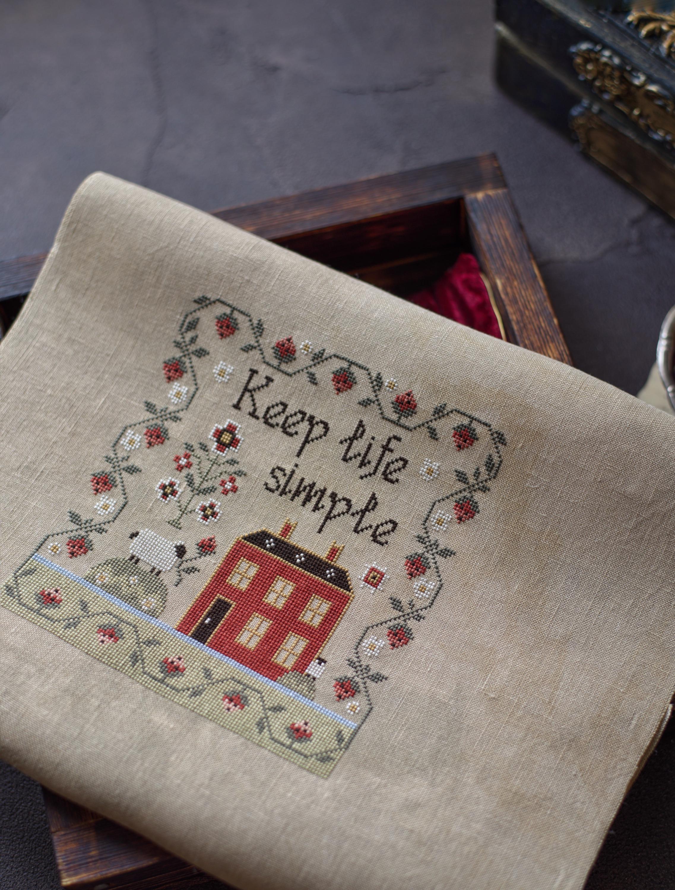 Strawberry Harvest Sampler: Primitive Counted Cross Stitch Pattern PDF ...