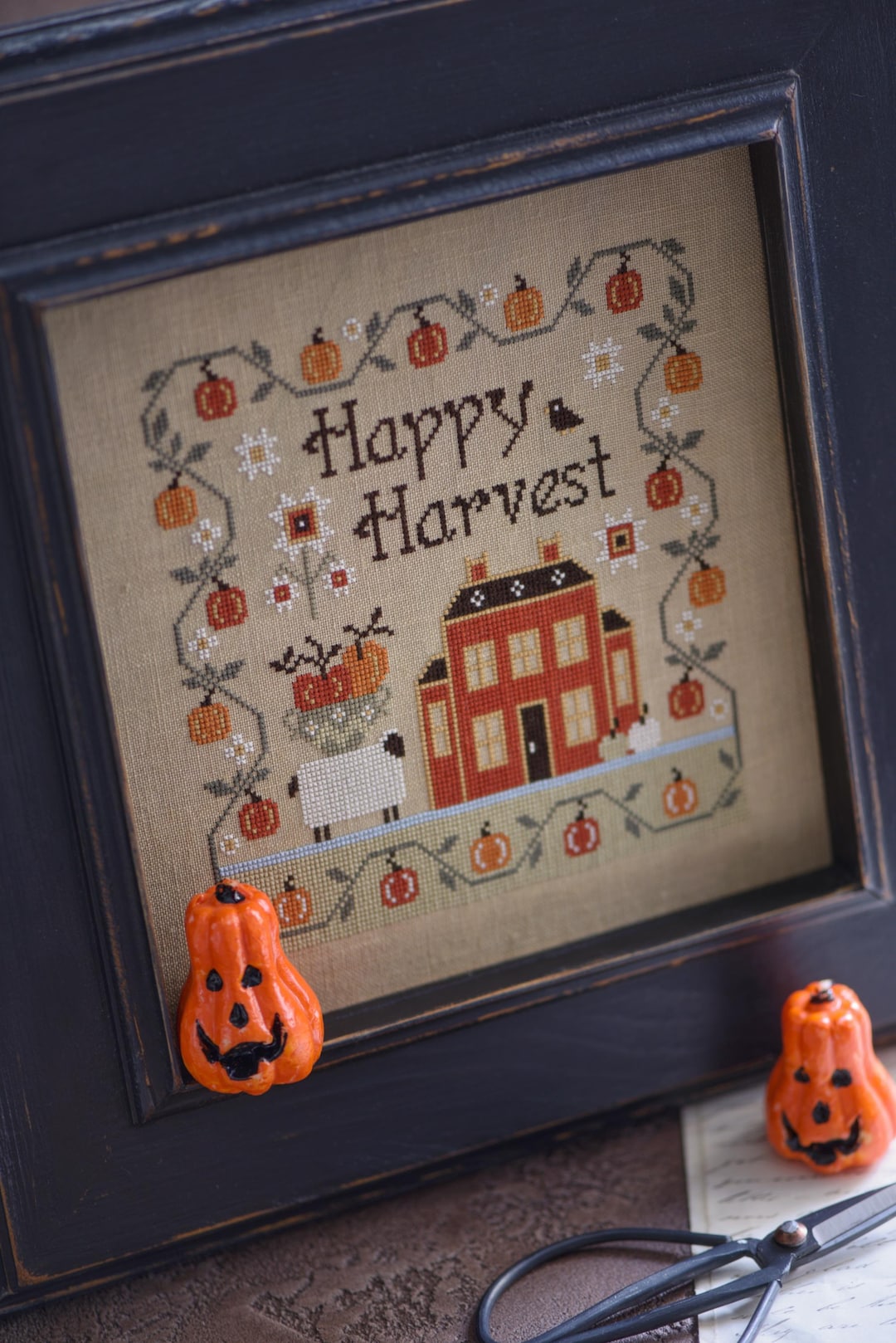 Happy Harvest Sampler: Counted Primitive Cross Stitch Pattern PDF by ...