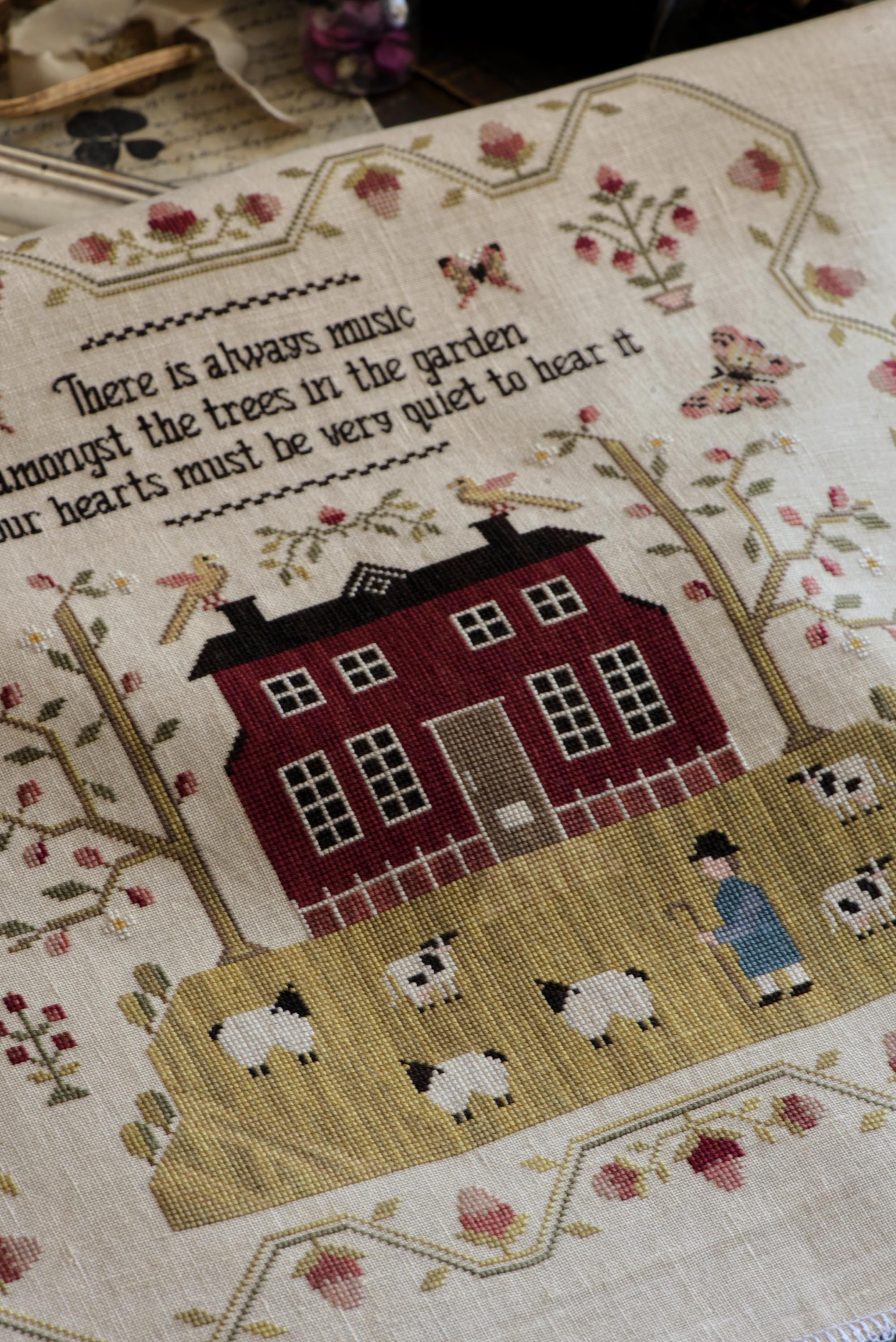 Primitive Floral Sampler Cross Stitch Pattern: Stitches Through the ...
