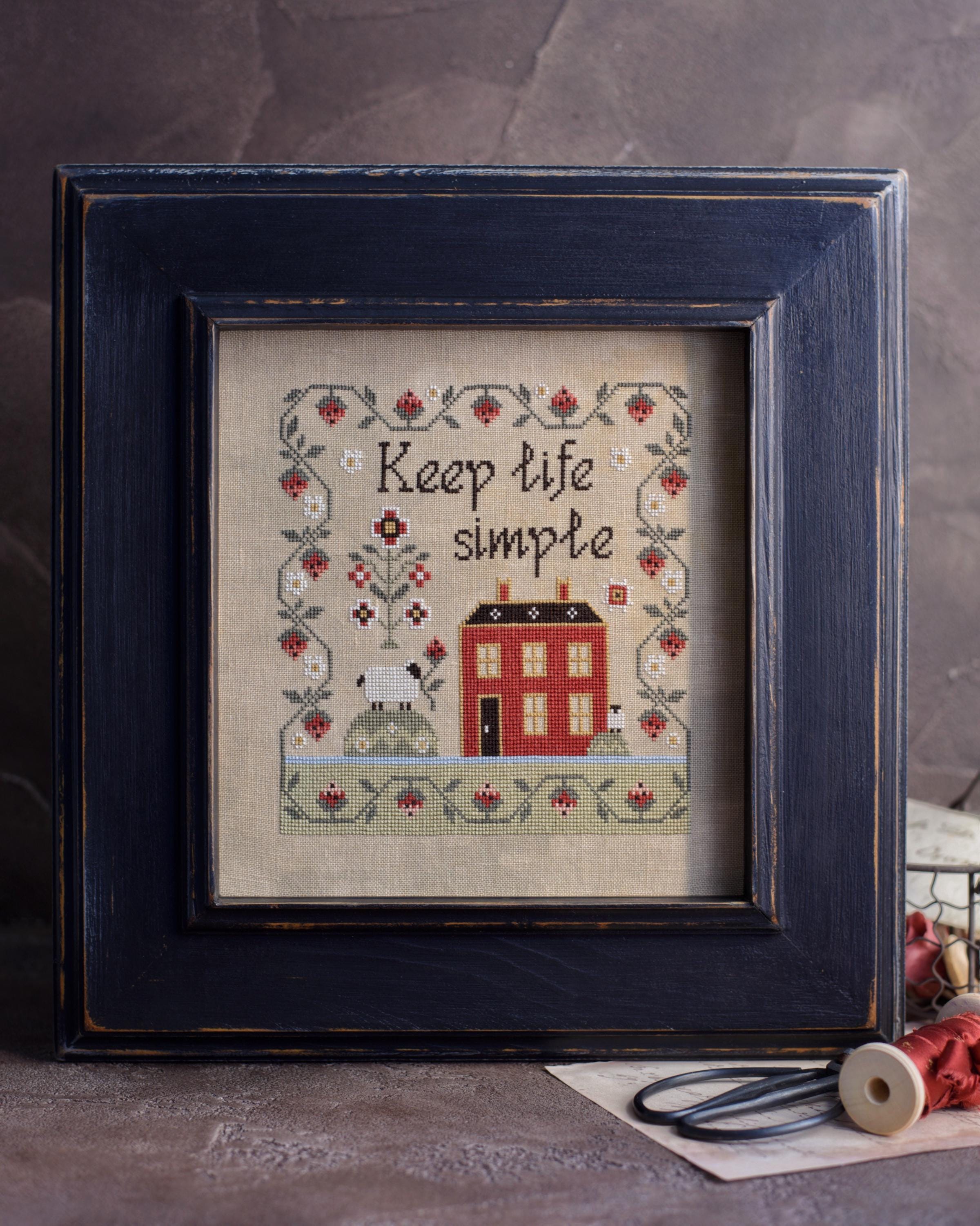 Strawberry Harvest Sampler: Primitive Counted Cross Stitch Pattern PDF ...