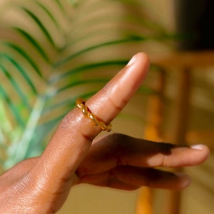 Twist Braided stackable Ring. Tarnish-free