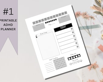 Pianificatore ADHD per adulti e adolescenti, pianificatore giornaliero ADHD stampabile, pianificatore digitale ADHD pdf, pianificatore 2023 scaricabile, diario adhd