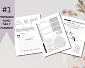 ADHD Planner for Adults and Teens,  Printable ADHD Daily planner,  Digital ADHD Planner pdf,  Downloadable 2023 planner, adhd organizer adhd