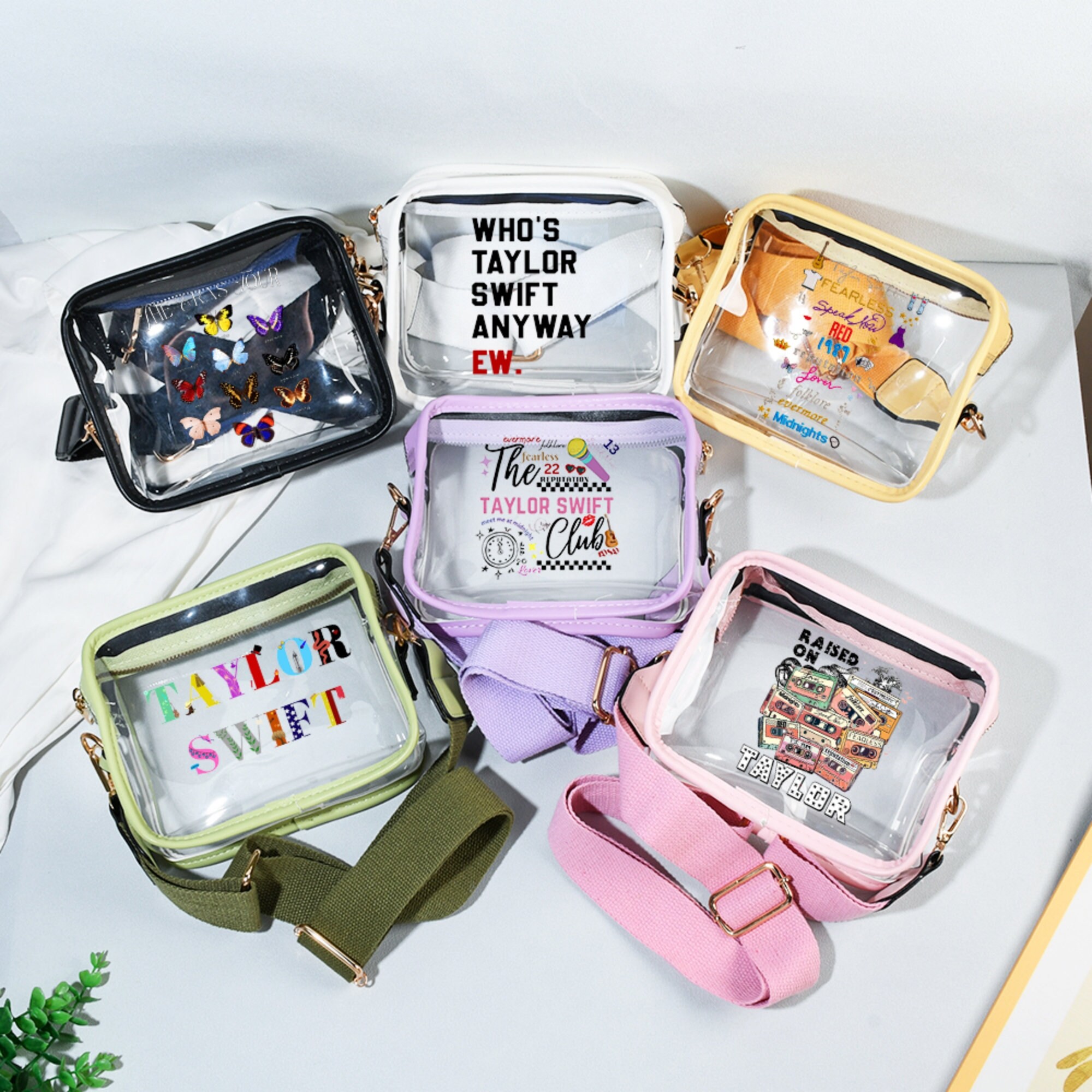 New Clear Stadium Jelly Bag Clear Concert Bag Game Day Bag Cute Purse with  Adjustable Strap Silk Scarf Concert Crossbody Purse - AliExpress