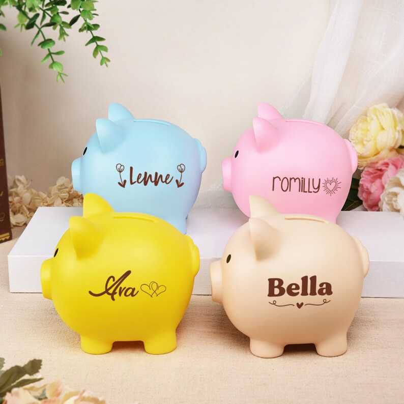 Personalized Custom Coin Bankpiggy Banks for Girls, Money Box for