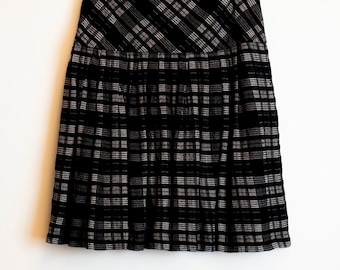 Vintage Mohair Virgin Wool Blend Pleated Skirt