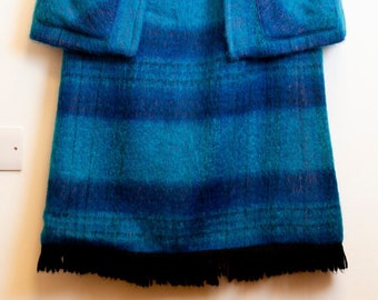 Vintage Pringle Scottish Mohair Wool Tartan 2-Piece Set