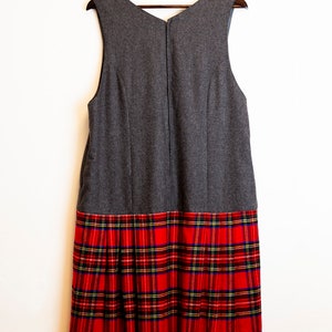 Vintage Wool Tartan Dropped Waist Dress image 7