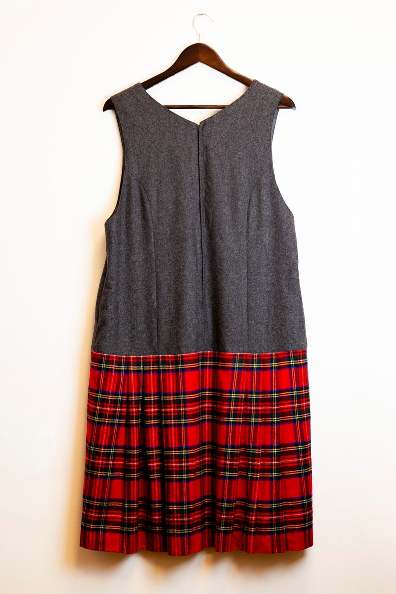 Vintage Wool Tartan Dropped Waist Dress image 7