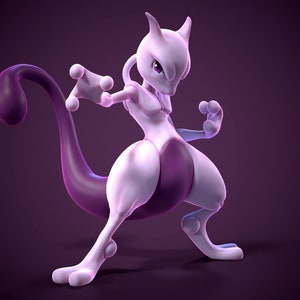 Mewtwo Pokemon Figure Statue Pokemonfanart Gift for -  Norway