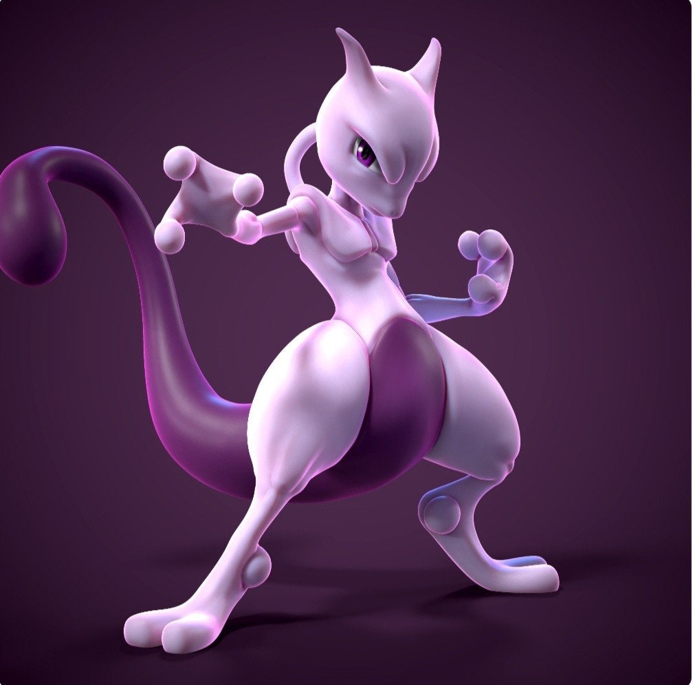 Mewtwo Pokemon Figure Statue Pokemonfanart Gift for -  Denmark