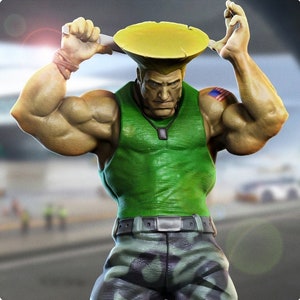 Street Fighter II 3D Mini Pixel Fighter Guile Kit