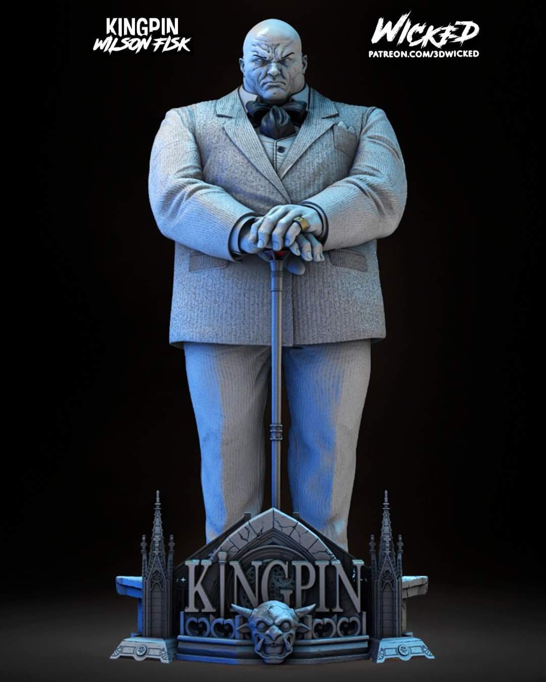 Kingpin, Statue, 3d Print, Resin Printed, 3d Printing